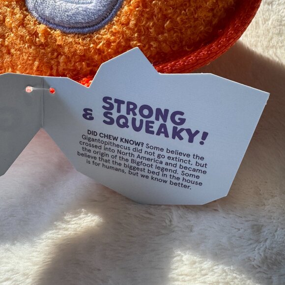 NWT, BARK Box Giganto Gene, Orange Plush Dog Toy, Size M-L 20+ lbs. Dogs - Picture 9 of 14